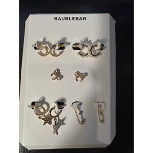 Stunning BaubleBar 5-Pair Gold-Plated Earring Set New